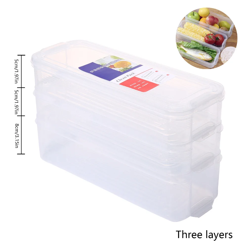 Пластиковые ящики для хранения, коробка для хранения холодильника, контейнеры для хранения продуктов с крышкой для кухни, холодильника, шкафа, морозильника, Настольный Органайзер