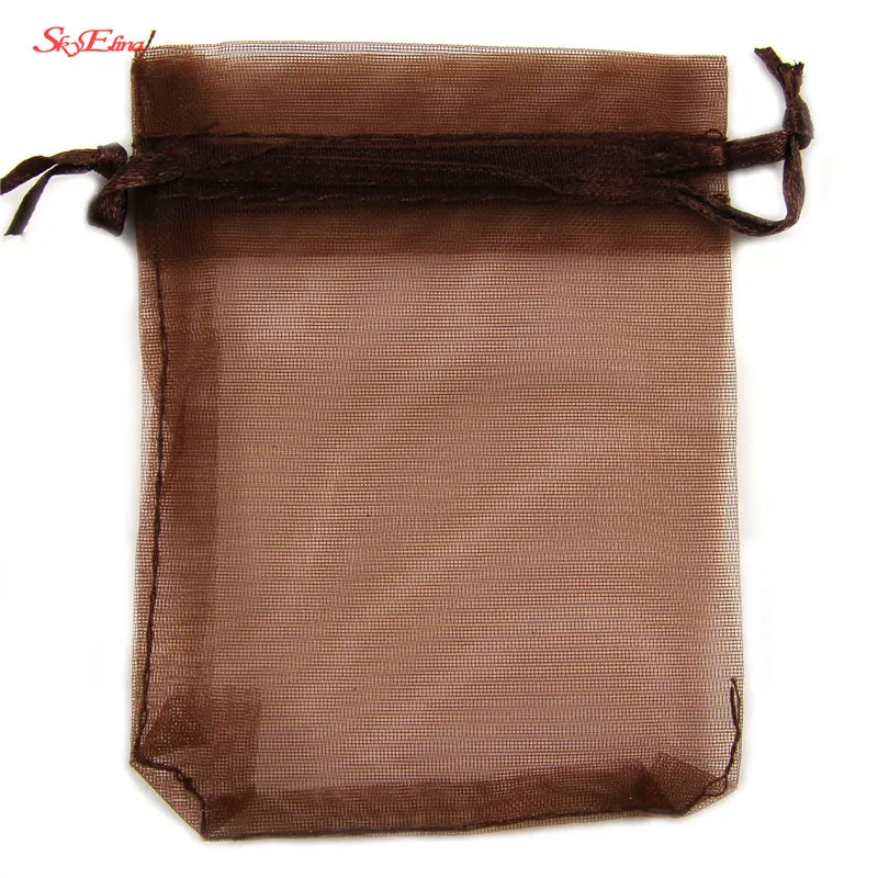 100pcs 14*19CM gift bags for jewelry bags packaging Organza Bag drawstring bag wedding/woman travel storage display pouches 7Z