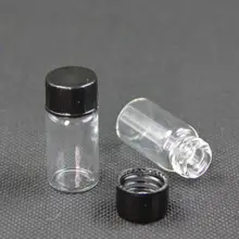 5 шт 3 мл/5 мл Стеклянные Прозрачные Янтарные маленькие медицинские бутылочки коричневые Пробники лабораторные контейнеры для порошкового реагента винтовые крышки