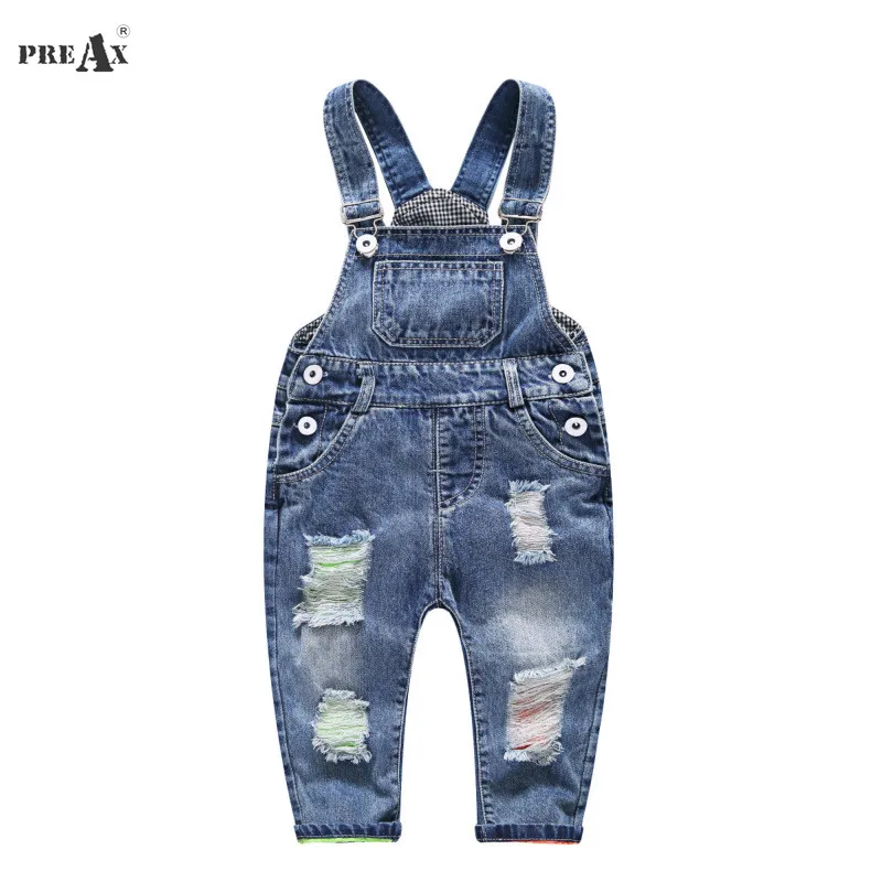 Vente 2018 Printemps Automne Bébé Denim Bretelles Garçons Filles Jeans Salopette de Tout Allumette Enfants Salopette Beurre Siamois Pantalon Pantalon 1 4 T