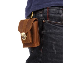 BISI GORO износ ремень карман коровья кожа мини портсигар Чехол для мужчин поясная сумка износостойкие открытый heuptas heren porta tarjeta