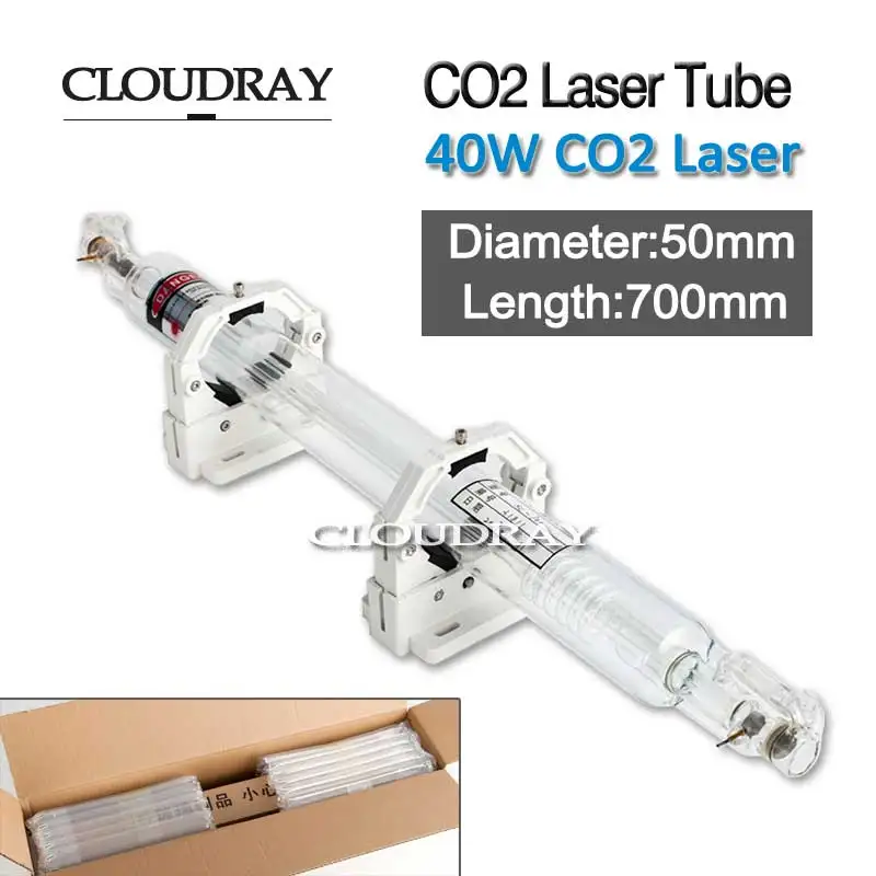 Dix-Haute Verre CO2 Tube Laser 40 W 700 mm longueur 50 mm dia Pour Gravure Laser et