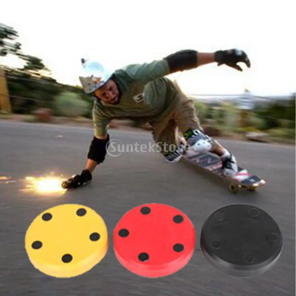 2pcs Professional Longboard Skateboard Slider Blocks Slider Palm Hand Wrist Guards Protector for Downhill Sliding Gloves