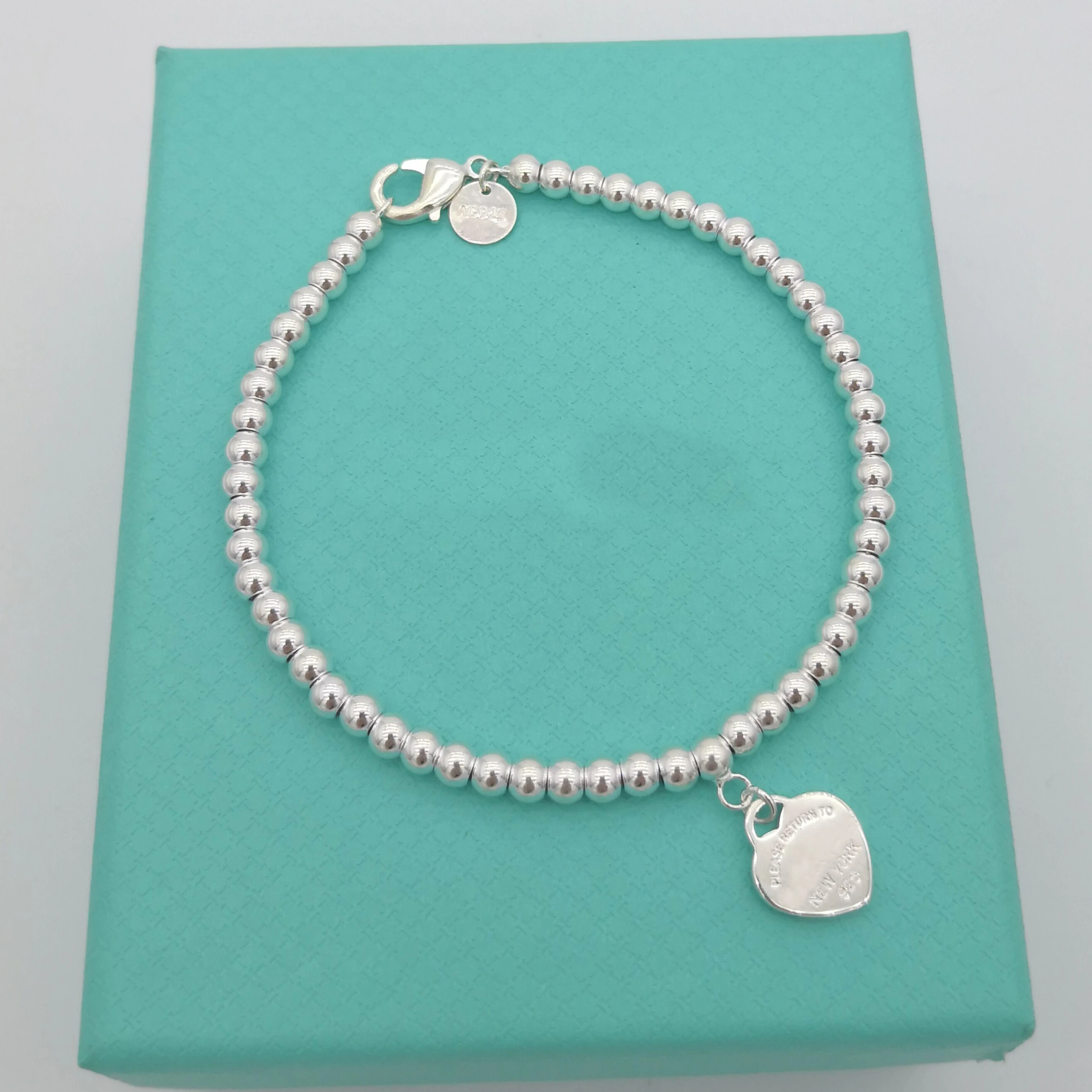 

100%Real S925 Sterling Silver Ladies Bracelet Beads Jewelry Zircon Inlay European and American Style Holiday Gifts