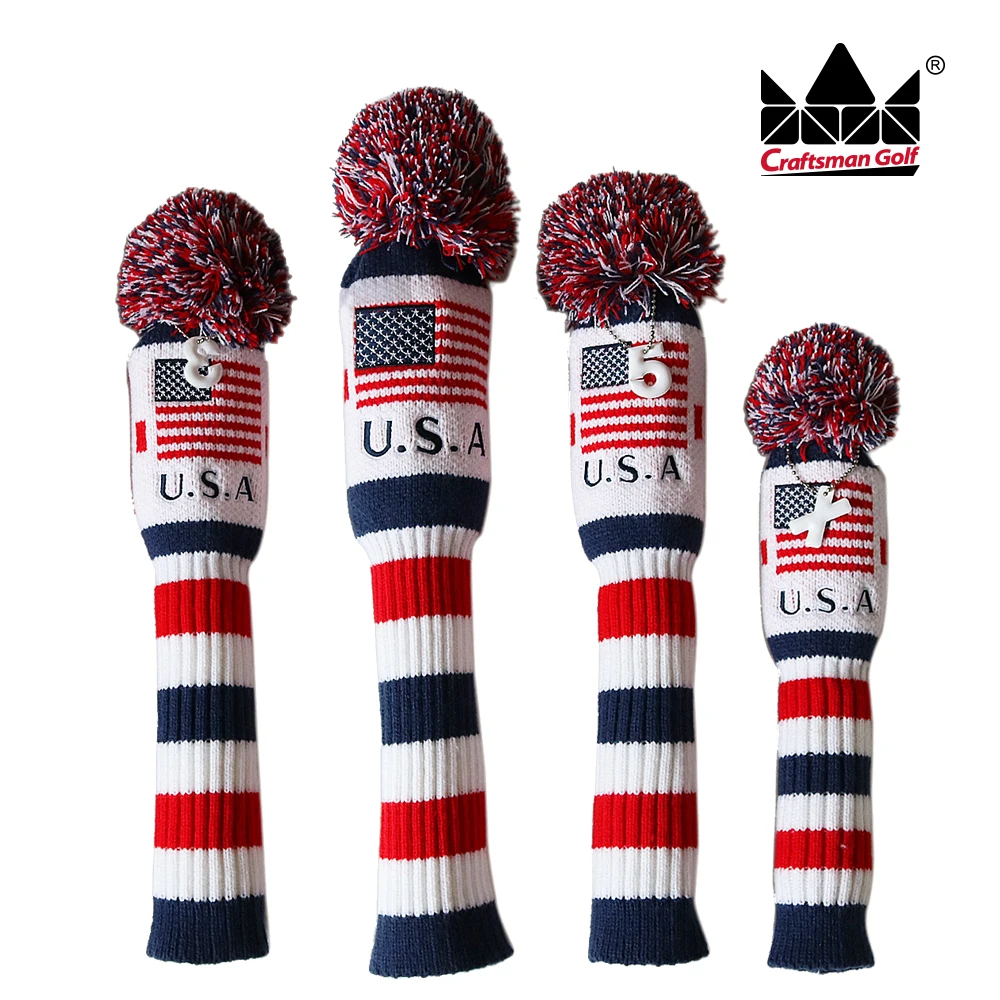 Pom Pom Head Covers GOLF Driver Fairwary Hybrid UT Utility Rescue