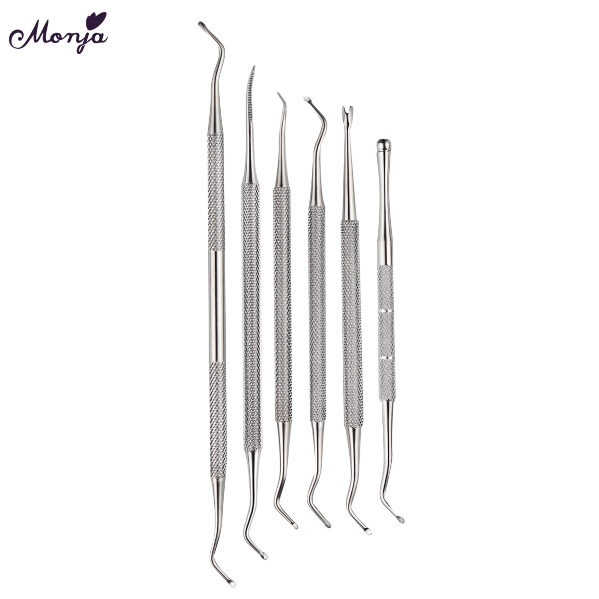 Monja Stainless Steel Dual end Nail Groove Correction Ingrown Toenails Lifter File Clean Installati