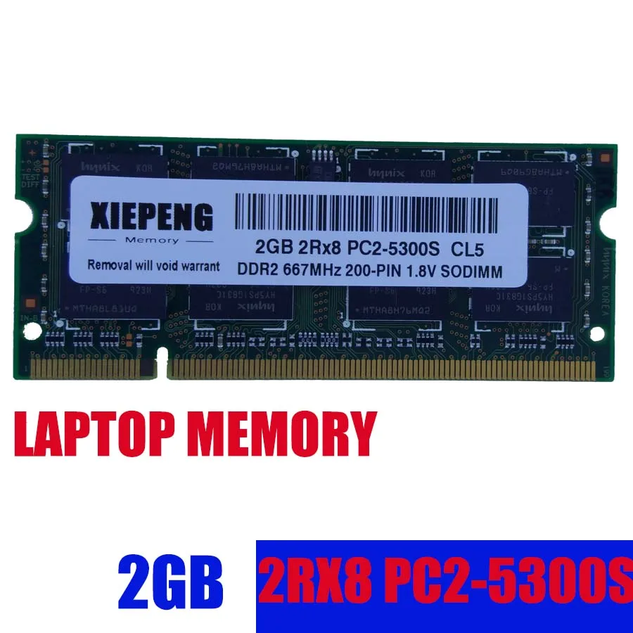 NEW RAM 2GB DDR2-667 2RX8 PC2-5300S 667MHz 200PIN CL5 SO-DIMM For Laptop Memory