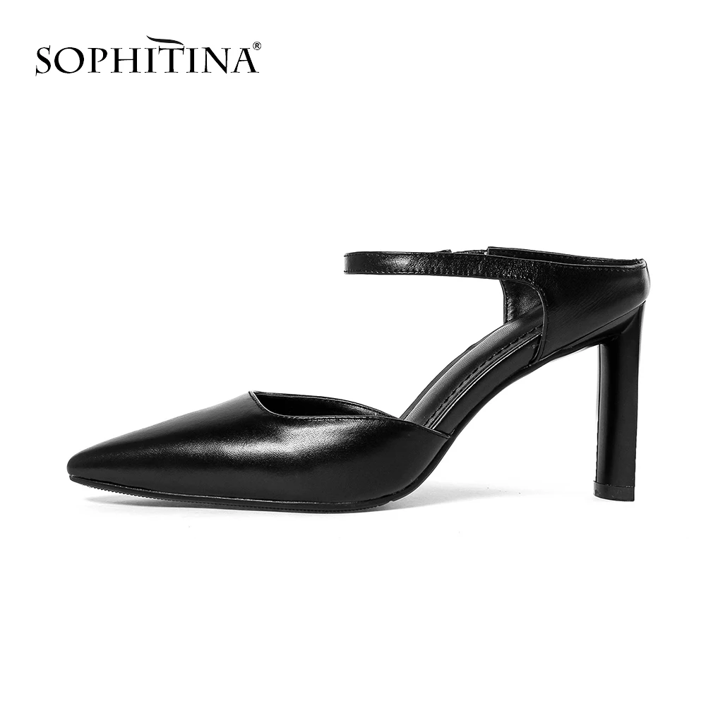 SOPHITINA/Новинки на весну и лето 2019г. Женские босоножки из натуральной кожи с острым
