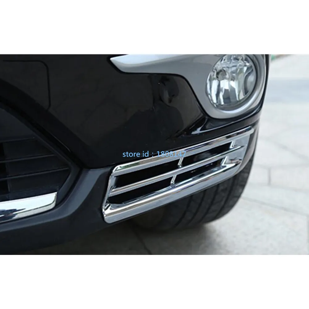 

For Toyota Highlander 2012-2014 Car styling fog lamp covers the front bumper stick styling ABS Chrome cover trim parts 2pcs