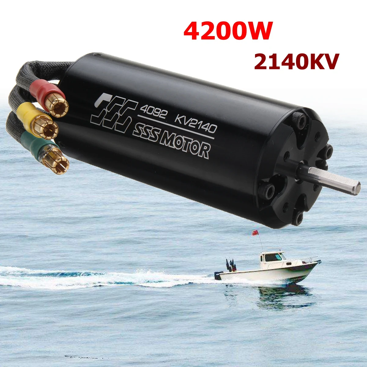 

SSS 4092/2140KV Brushless Motor 4 Poles W/O Water Cooling For RC Boats