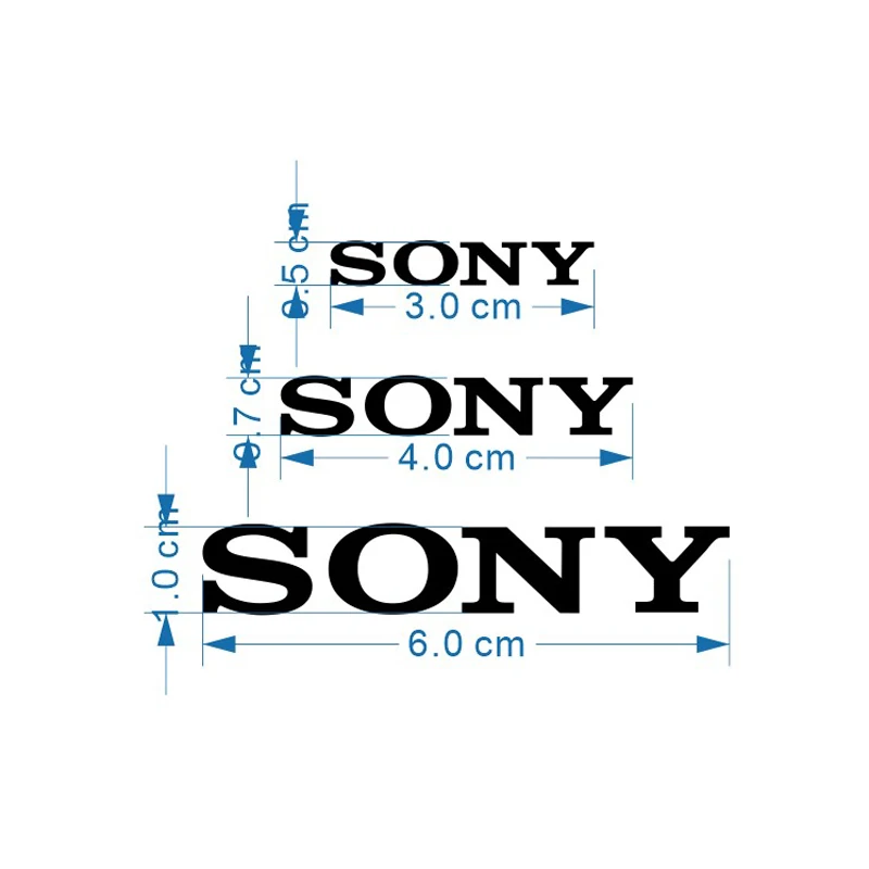 Новая мода DIY Украшение sony камера Аудио мобильный телефон компьютер Наклейка металлическая этикетка 4x0,7 см 10 шт