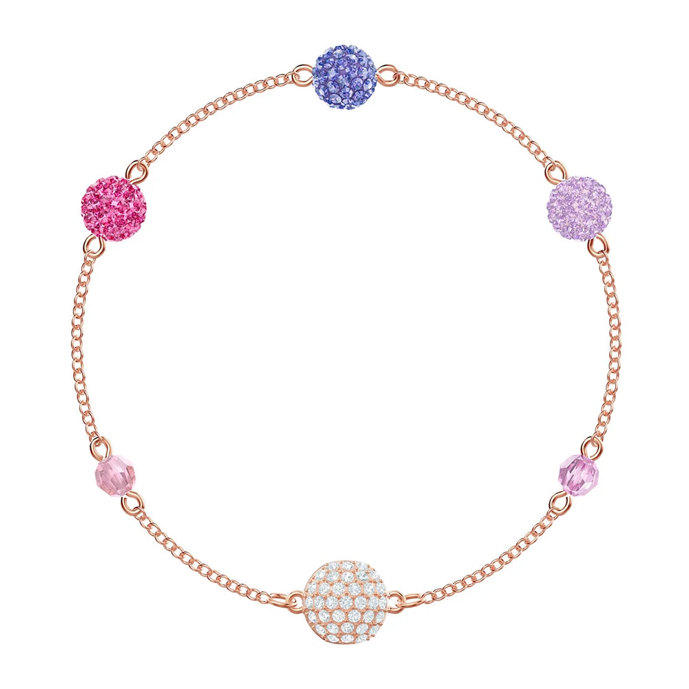 

SWA RO 2019 Trend New REMIX COLLECTION POP STRAND Concealed Magnetic Clasp Shine Colored Spherical Crystal Female Bracelet Gift