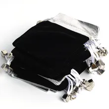 Новинка 100 шт 6,5*8 см Серебряный Топ бархат Рождество День рождения ювелирные изделия подарочные сумки, телефон свадебные мешки сумки