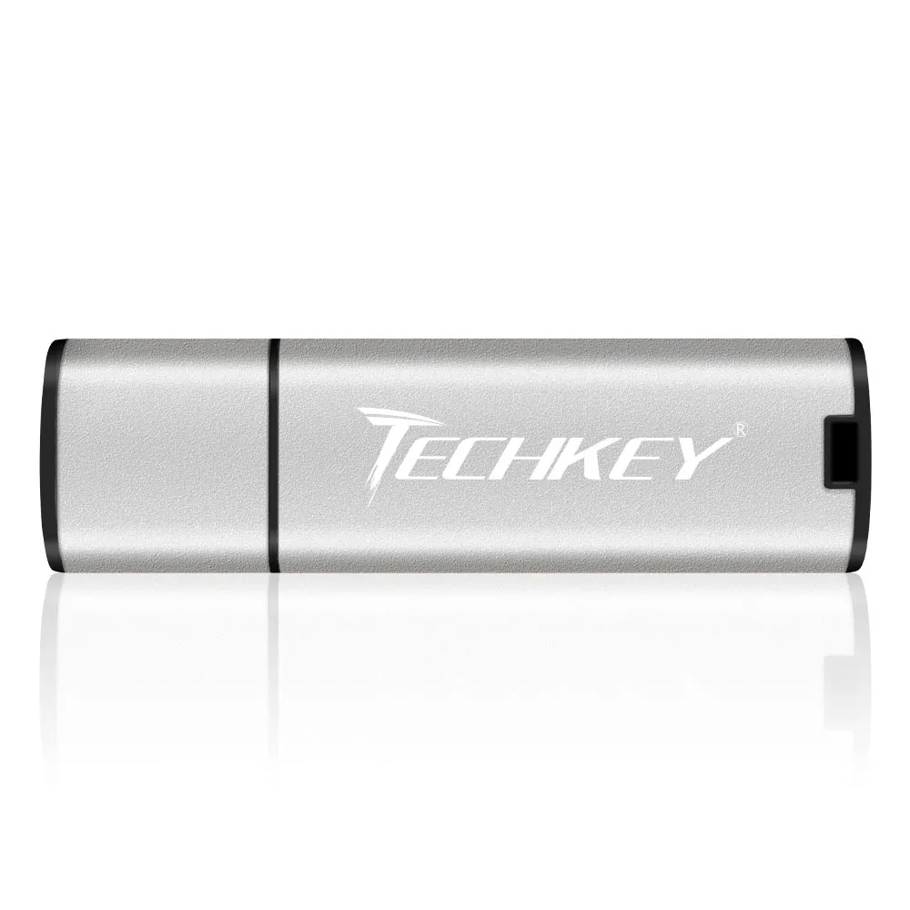 Techkey usb флеш-накопитель 32 ГБ, флеш-накопитель 64 ГБ, 16 ГБ, 8 ГБ, 4 Гб, цветной флеш-диск, usb-накопитель, высокоскоростная карта памяти - Цвет: silver