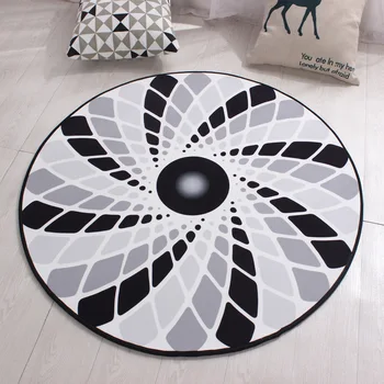 

Geometric Printed Carpet Round Area Rug for living Room Yoga Mat Bedroom Rugs Office Home Decoration Carpet Child Play Pad Door