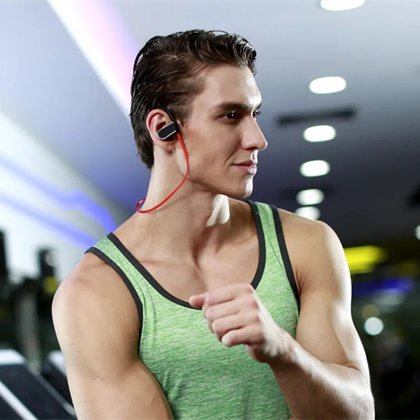 Беспроводные спортивные Bluetooth наушники SERVO U13 гарнитура с крючком и микрофоном 4 1