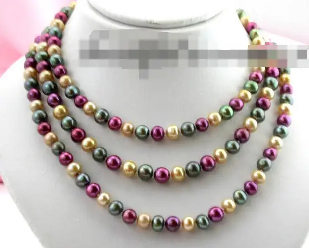 

song voge gem nanJ2442 purple green champagne fw pearl necklace