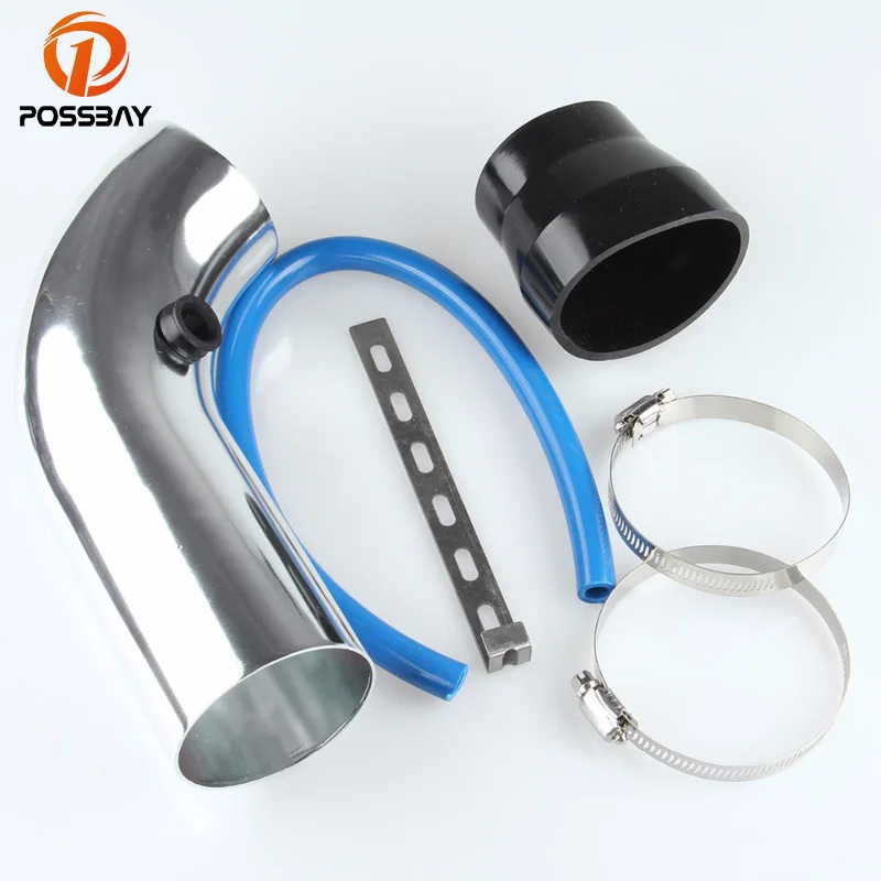 POSSBAY Aluminum Air Intake Tube Pipe Universal Vehicle SUV Truck Car