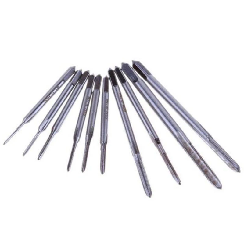 11Pcs/Set Mini Screw Tap Set Hand Tap Thread Wire Tapping Threading Taps Attack Tool