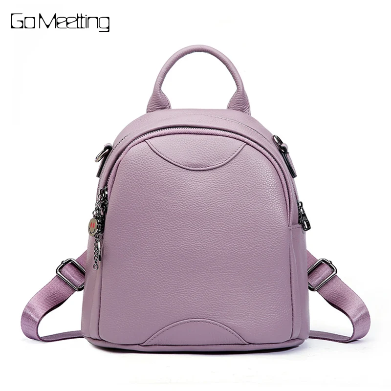 Women Backpack High Quality Genuine Leather Mochila Escolar School Bags For Teenagers Girls Top-handle Backpacks Herald Fashion Women Backpack High Quality Genuine Leather Mochila Escolar School Bags For Teenagers Girls Top-handle Backpacks Herald Fashion