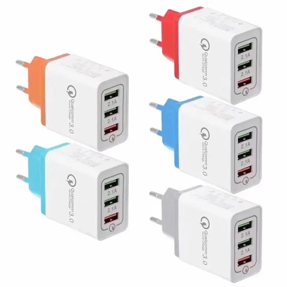 3 USB быстрая зарядка 0 зарядное устройство для iphone 8 plus Samsung S8 быстрое QC адаптер