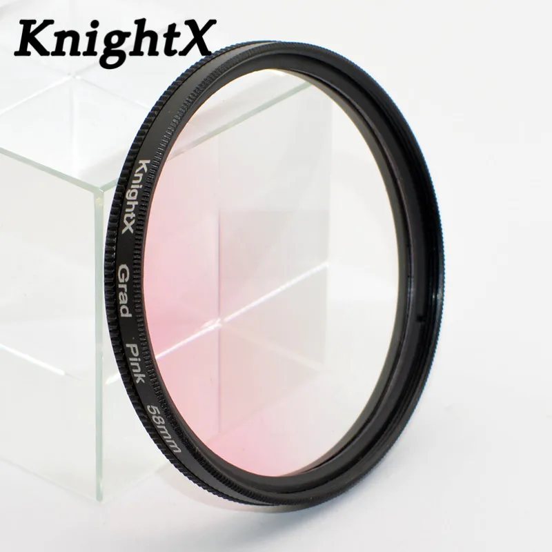 KnightX 24 цветной фильтр 49 мм 52 мм 55 мм 58 мм 67 мм 77 мм Grad nd для nikon canon sony eos Объектив фото dlsr d3200 a6500 objektiv uv