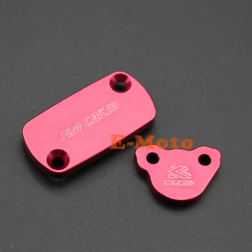 CNC Billet Front & Rear Brake Reservoir Fluid Cover W/ Brake Reservoir Fluid Cover CR CR125 CR250 CRF CRF150R CRF250R
