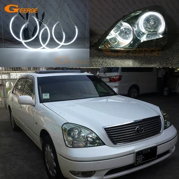 

For Toyota Celsior 2001 2002 2003 Excellent angel eyes Ultra bright headlight illumination CCFL Angel Eyes kit Halo Ring