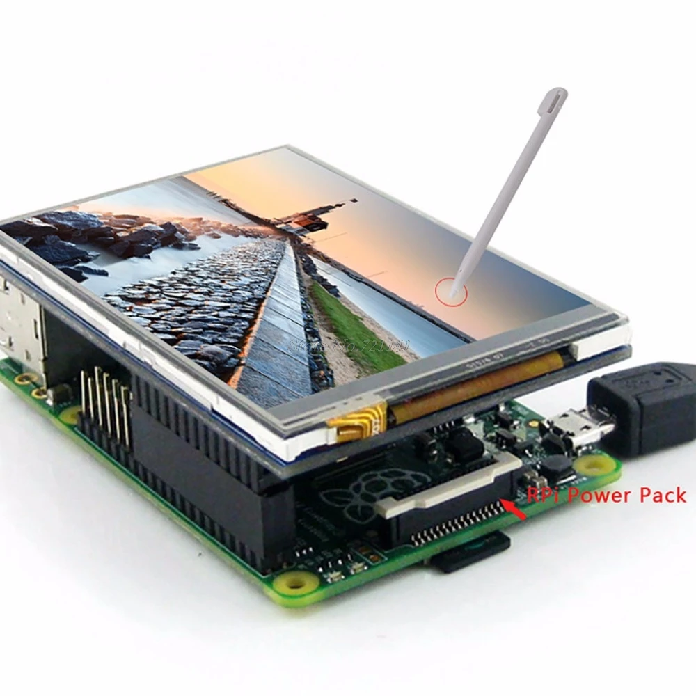 3,5 дюймов TFT lcd 320*480 сенсорный экран дисплей модуль SP1 для Raspberry Pi 2 B+ B