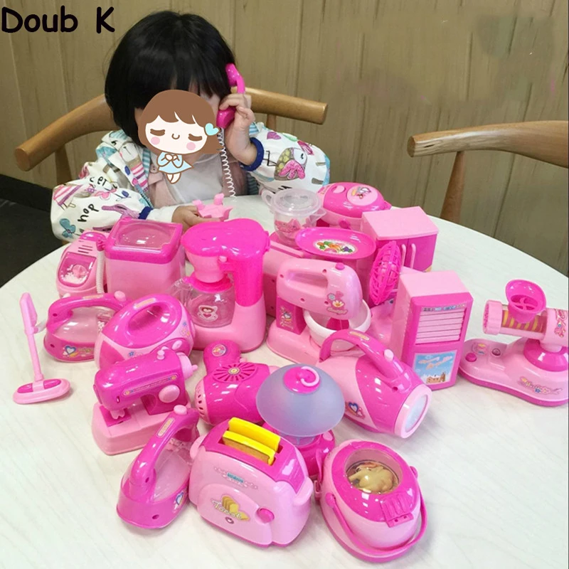 

Doub k furniture toy Baby Simulation mini life small household appliances kawaii pretend play toys for children girls gifts
