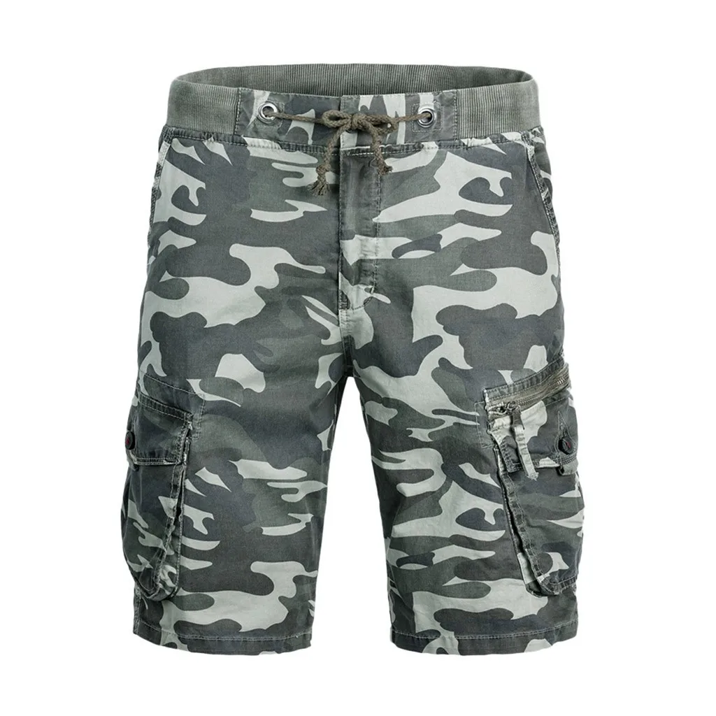 Fashsiualy бермуды masculina Модные мужские хлопковые карманы камуфляж на открытом воздухе рабочие брюки Карго короткие брюки шорты мужские