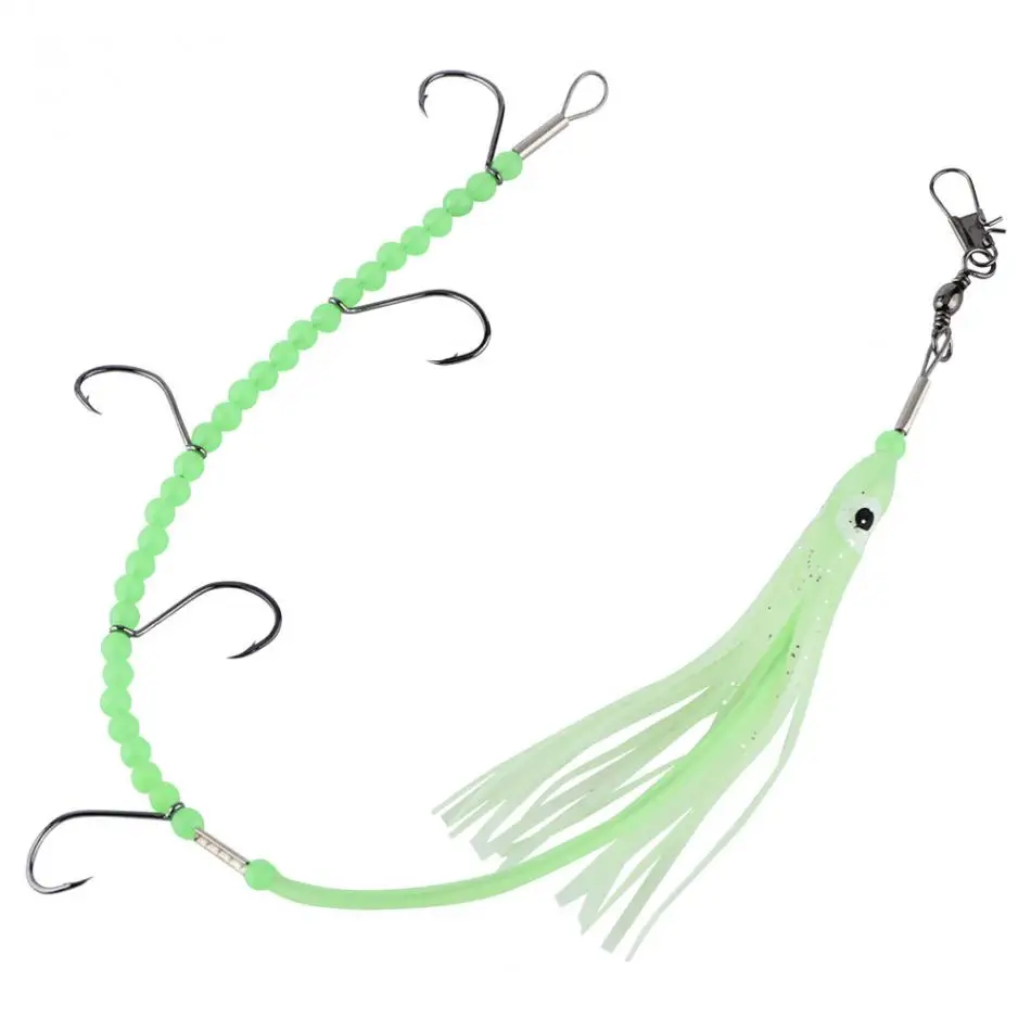 Luminous Fishing Hook Octopus Shaped String Fishing Bait Hook Hight