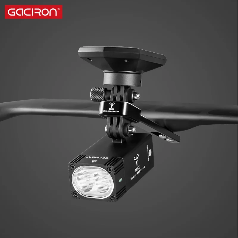 Sale GACIRON H11 Bicycle light Mount Bracket Aluminum alloy Multifunction CameraBicycle computer Holder Adjustable Handlebar 2