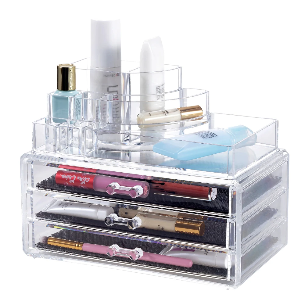 Buy 1Set 8 Grids 3 Layer Drawers Make up Organizer