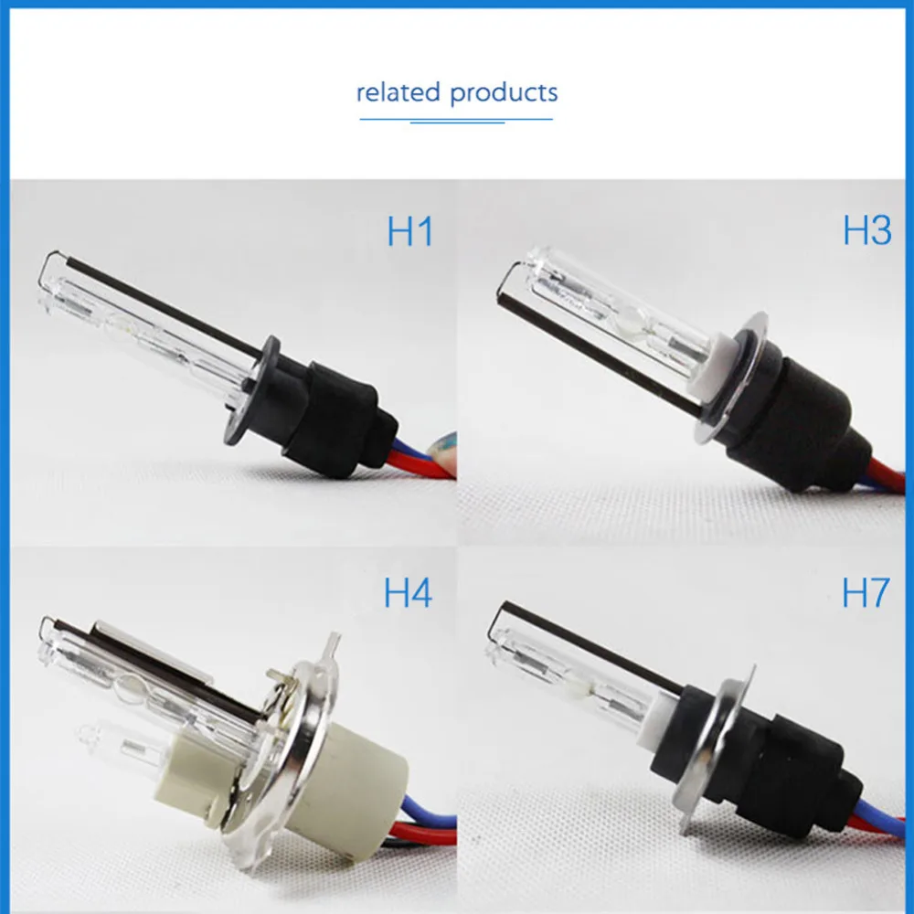 2pcs H1 H3 H11 9005 9006 AC 55W replacement Bulb auto headlamp 6000K Car H7 CNLIGHT HID Xenon lamp ceramic metal base cnlight 