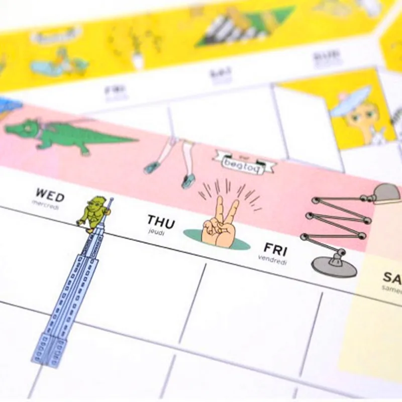 New craetive South Korea stationery Bentoy uncle desktop DIY memorandum weekly schedule A4 schedule plan hand book check memo