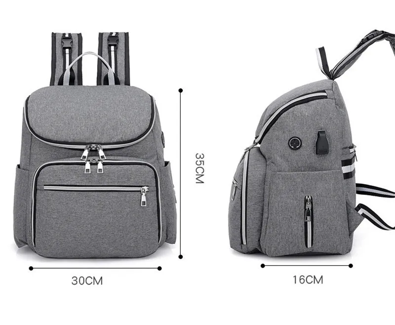 Новый большой ёмкость путешествия рюкзак с USB интерфейс детские пеленки сумка для кормящих водонепроницаемый подгузник наборы Мумия