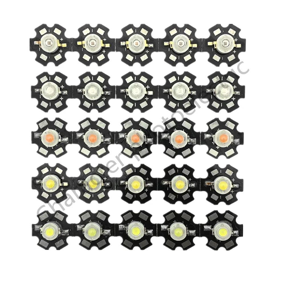 10pcs 3W warm white High Power Led Bead Chip 3 Watt 3000-3500k with 20mm pcb