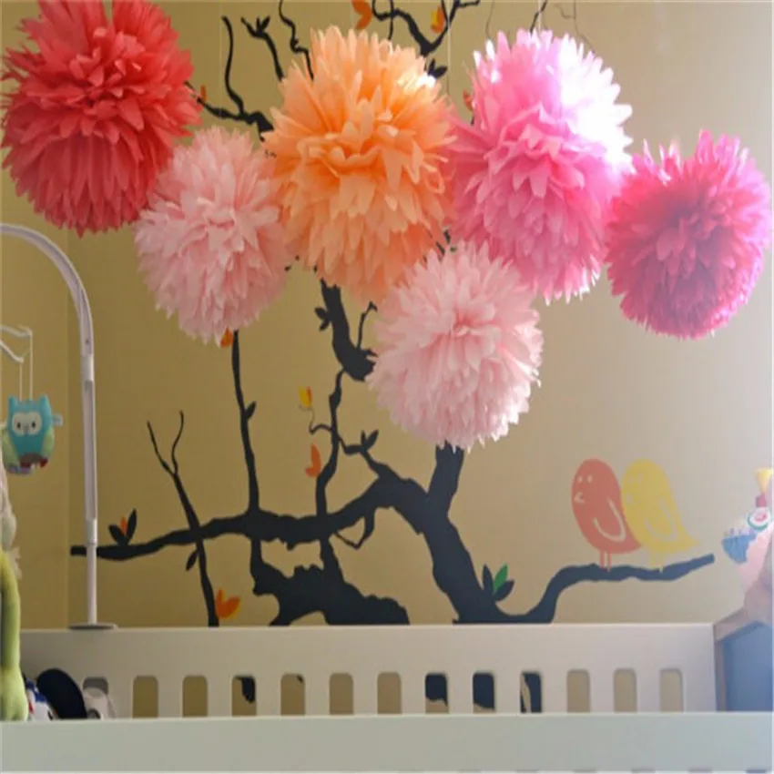 29 Colors Avilable!! Large Tissue Paper Flowers Balls Party Decor  18inch(45cm) 2piece/lot Handmade Paper Pom Pom Free Shipping - Artificial  Flowers - AliExpress