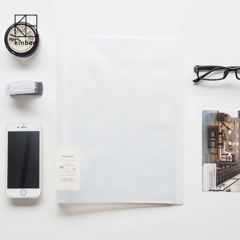 Muji Style A4 Plastic Transparent File Folder Clear Book Multifunction