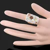 Chran-bague rétro pour femmes, bague Vintage colorée et étonnante, avec cristal brillant, Top qualité, nouveauté ► Photo 3/3