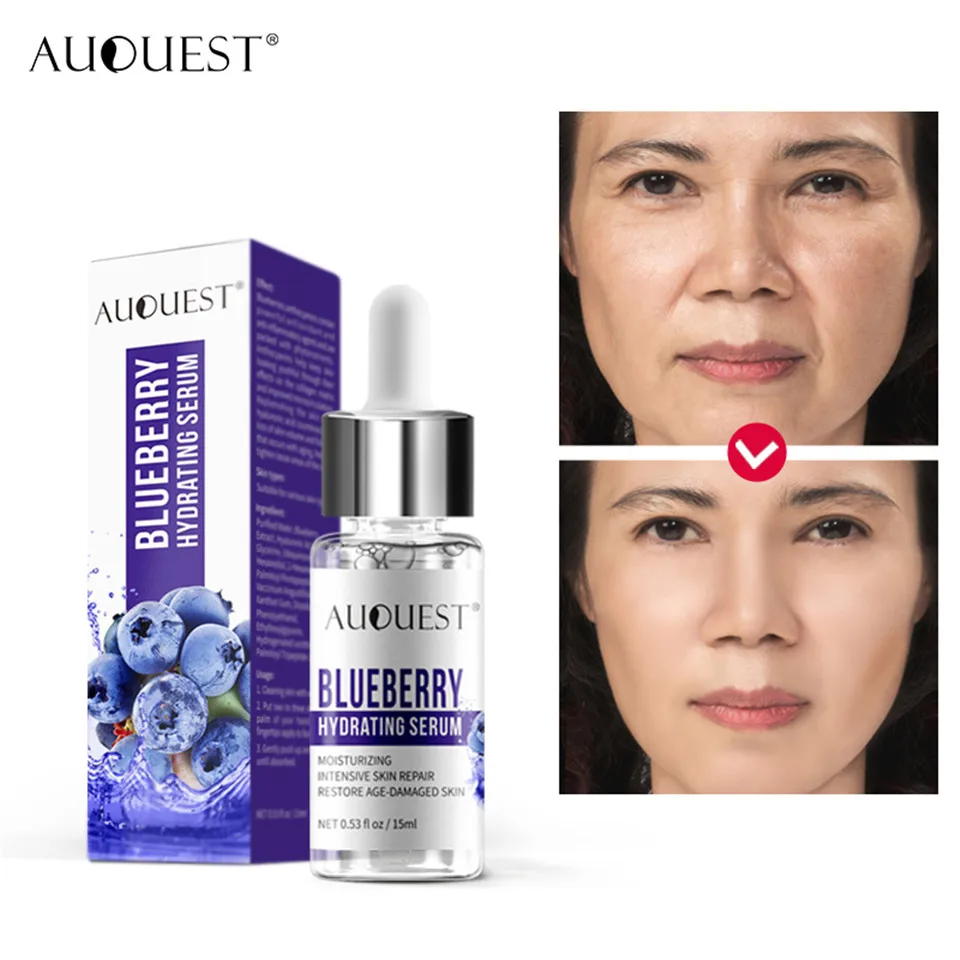 AuQuest Blueberry увлажняющая антивозрастная Сыворотка для лица красота глицерин чистая отбеливающая сыворотка уход за кожей лица 15 мл