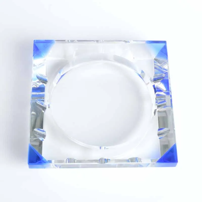 1 Pcs Square Crystal Ashtray Home Decoration Fashion Gift 13*13*3cm