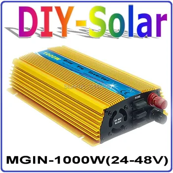 

1000W MPPT Grid Tie Inverter 36V, 24-48VDC Input to 120V/230VAC Pure Sine Wave Output Micro on grid tie inverter 1000W 36V