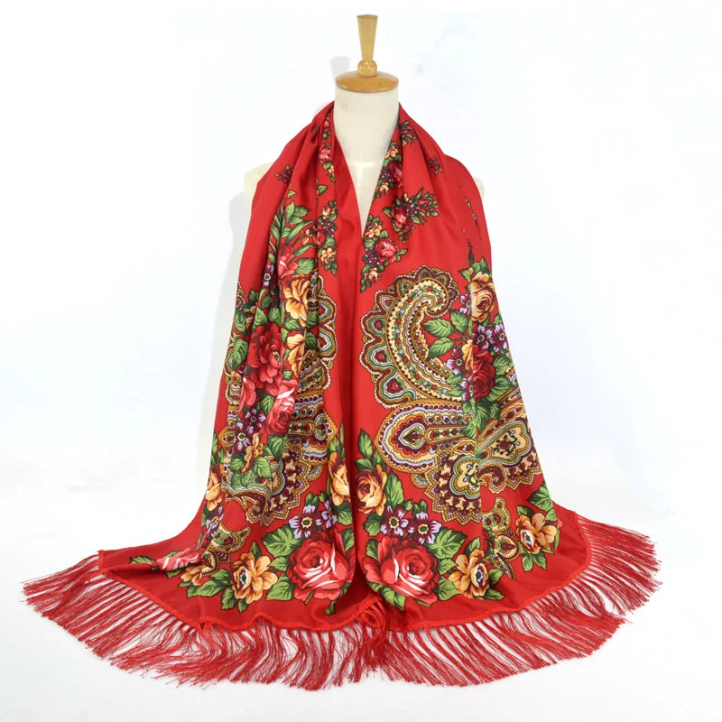 DANKEYISI новые модные длинные женские шарф женский хлопок с длинными кисточками печати шеи шарф осень зима шаль для женщин Floural
