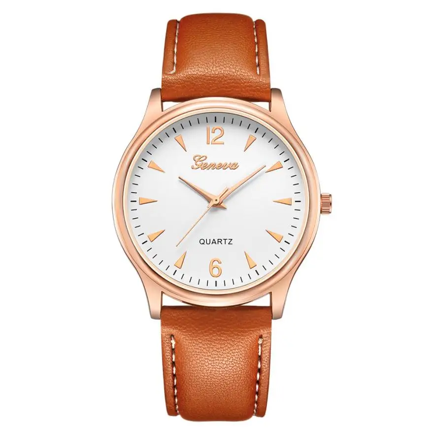 Geneva часы из искусственной кожи люксовый бренд Мужские часы Blue Ray стекло кварцевые часы Аналоговые наручные часы reloj pulsera hombre# L05