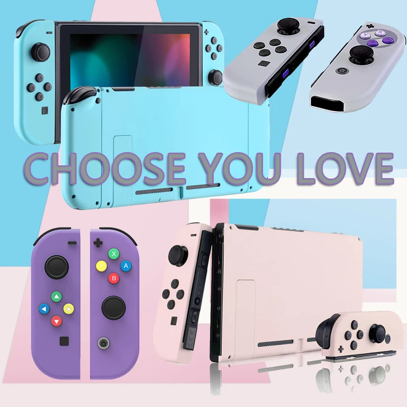 

For Nintendo NS Switch Console Housing Shell Soft Touch Grip Back Plate Switch NS Joy con Handheld Controller Housing Shell case