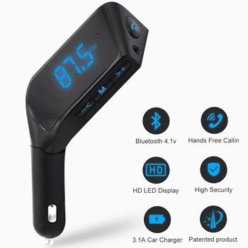 

N20D Bluetooth Car MP3 Player Fast Car FM Multifunction Car Wireless Handsfree Call Music Cars Audio with USB interface