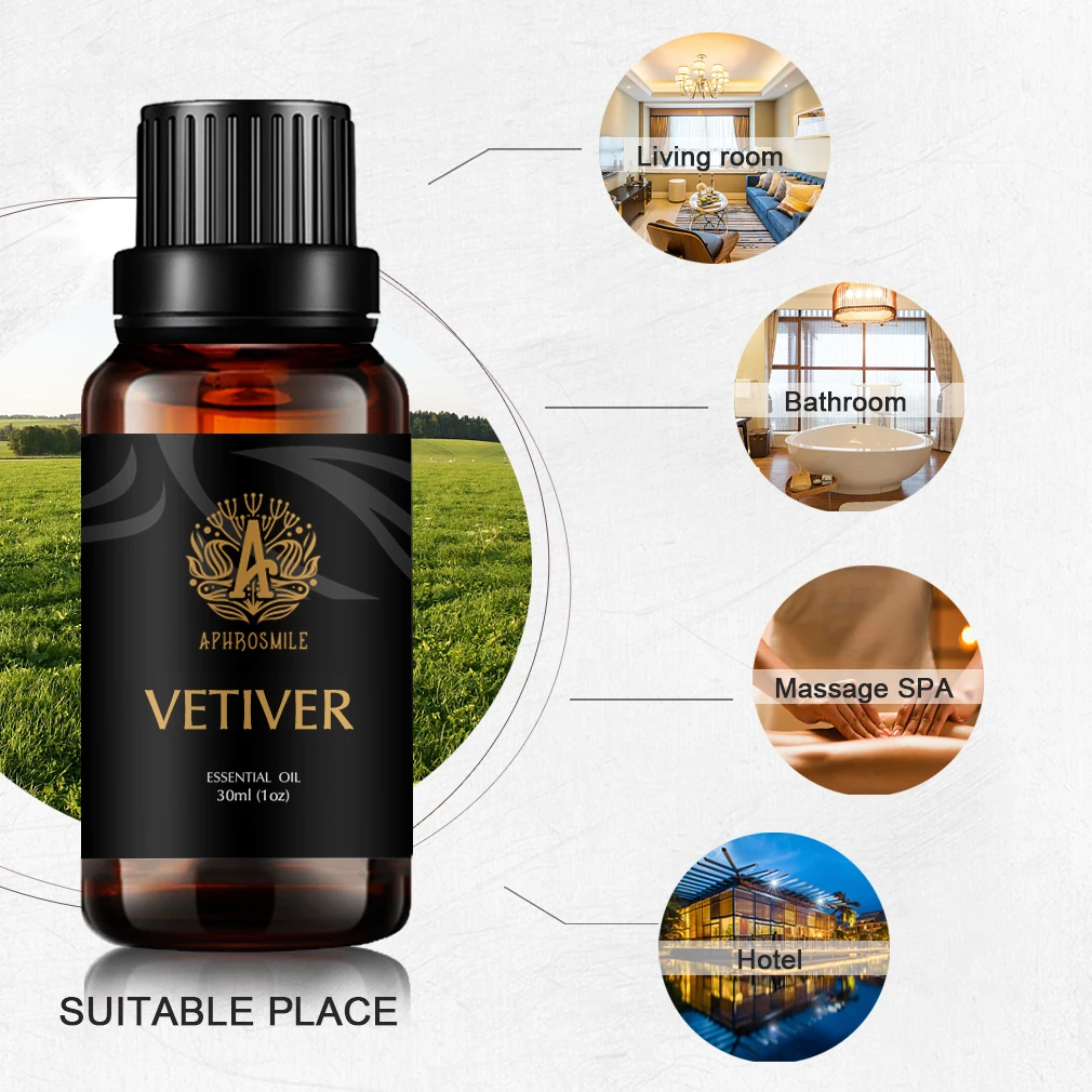 Эфирные масла Vetiver для ароматерапии диффузоры чистое натуральное масло Vetiver 30 мл чистая кожа спокойная рана