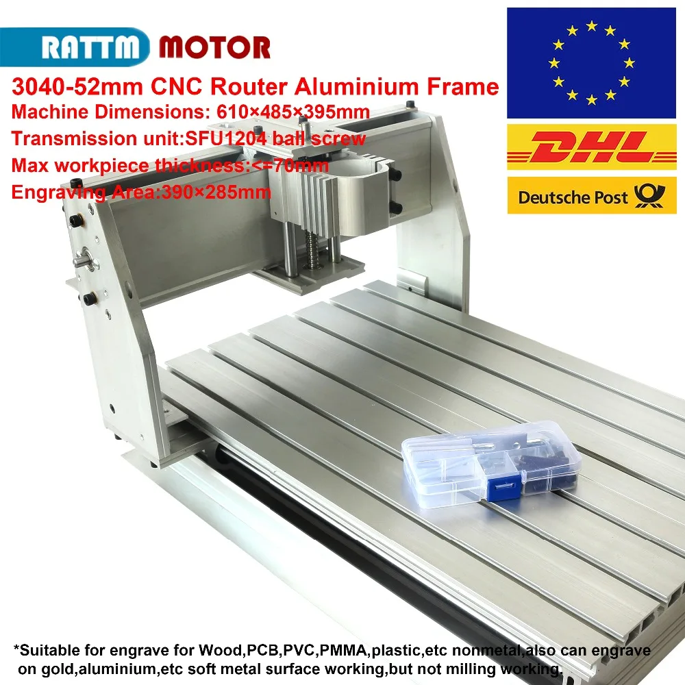 CNC 3040 ruoter машина алюминиевая рама DIY 390x285x55 мм SFU1204 шариковый винт для фрезерного станка с ЧПУ